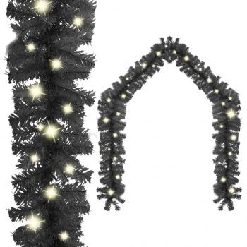 ARDEBO.de - Weihnachtsgirlande mit LED 10 m Schwarz