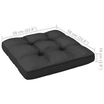 Gartensofa 2-Sitzer mit Kissen Kiefer Massivholz Weiß