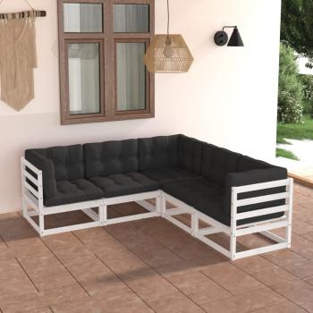 ARDEBO.de - 5-tlg. Garten-Lounge-Set mit Kissen Massivholz Kiefer