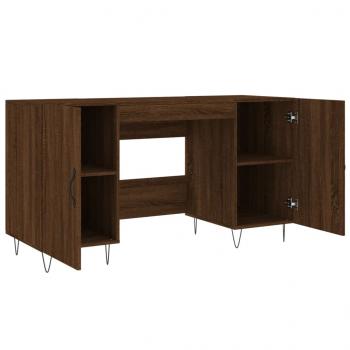 Schreibtisch Braun Eichen-Optik 140x50x75 cm Holzwerkstoff