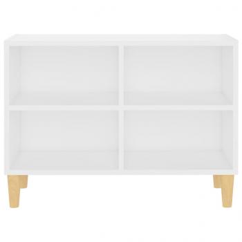 TV-Schrank mit Massivholz-Beinen Weiß 69,5x30x50 cm