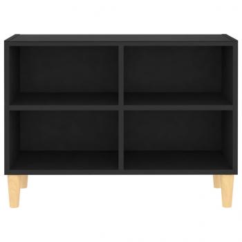 TV-Schrank mit Massivholz-Beinen Schwarz 69,5x30x50 cm