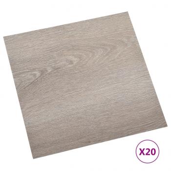 PVC-Fliesen Selbstklebend 20 Stk. 1,86 m² Taupe