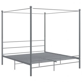 Himmelbett Grau Metall 180x200 cm 