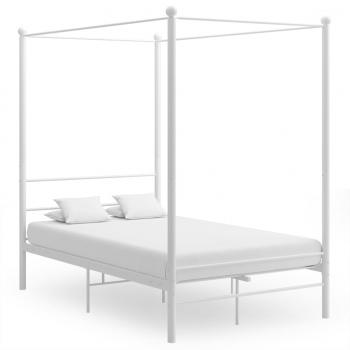 ARDEBO.de - Himmelbett Weiß Metall 120x200 cm 