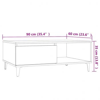 Couchtisch Betongrau 90x60x35 cm Holzwerkstoff