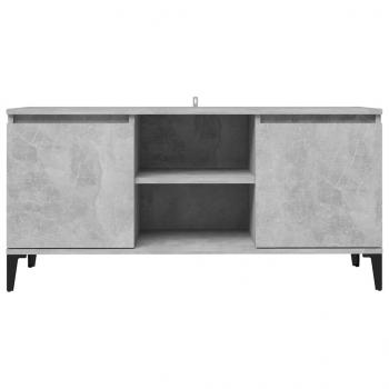 TV-Schrank mit Metallbeinen Betongrau 103,5x35x50 cm