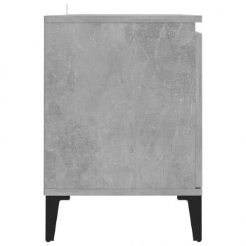 TV-Schrank mit Metallbeinen Betongrau 103,5x35x50 cm