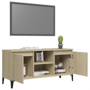 TV-Schrank mit Metallbeinen Sonoma-Eiche 103,5x35x50 cm