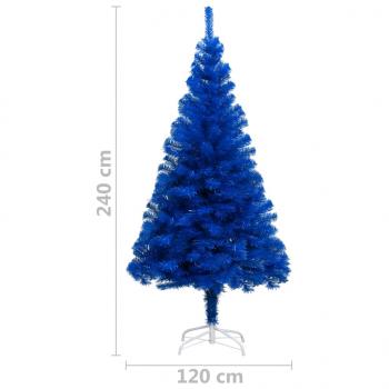 Künstlicher Weihnachtsbaum mit Ständer Blau 240 cm PVC