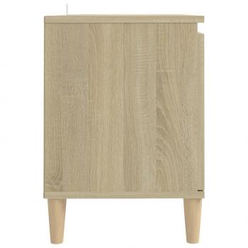 TV-Schrank mit Massivholz-Beinen Sonoma-Eiche 103,5x35x50 cm