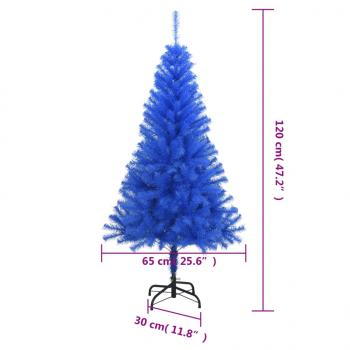 Künstlicher Weihnachtsbaum mit Ständer Blau 120 cm PVC