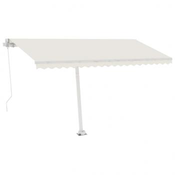 Markise Manuell Einziehbar mit LED 400x350 cm Creme  