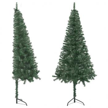 ARDEBO.de - Künstlicher Eck-Weihnachtsbaum Grün 150 cm PVC