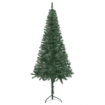 Künstlicher Eck-Weihnachtsbaum Grün 150 cm PVC