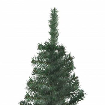 Künstlicher Eck-Weihnachtsbaum Grün 150 cm PVC