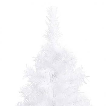 Künstlicher Eck-Weihnachtsbaum Weiß 150 cm PVC