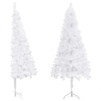 Künstlicher Eck-Weihnachtsbaum Weiß 210 cm PVC 