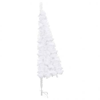 Künstlicher Eck-Weihnachtsbaum Weiß 210 cm PVC 