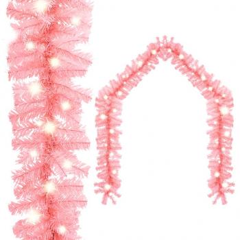 ARDEBO.de - Weihnachtsgirlande mit LED 5 m Rosa