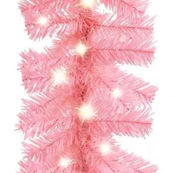 Weihnachtsgirlande mit LED 10 m Rosa