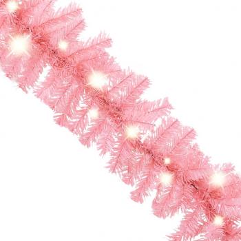 Weihnachtsgirlande mit LED-Lichtern 20 m Rosa