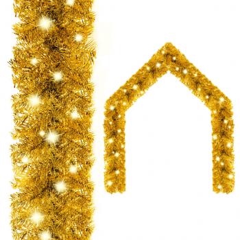 ARDEBO.de - Weihnachtsgirlande mit LED 10 m Golden