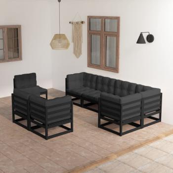 ARDEBO.de - 8-tlg. Garten-Lounge-Set mit Kissen Massivholz Kiefer