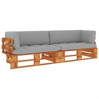 ARDEBO.de - 2-Sitzer-Palettensofa Honigbraun Imprägniertes Kiefernholz