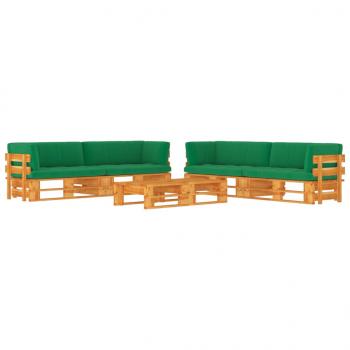 ARDEBO.de - 6-tlg. Paletten-Lounge-Set Honigbraun Imprägniertes Kiefernholz