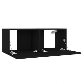 3-tlg. TV-Schrank-Set Schwarz Holzwerkstoff