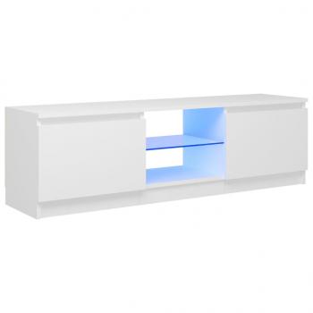 TV-Schrank mit LED-Leuchten Weiß 120x30x35,5 cm