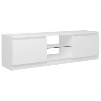 TV-Schrank mit LED-Leuchten Weiß 120x30x35,5 cm