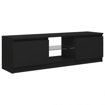 TV-Schrank mit LED-Leuchten Schwarz 120x30x35,5 cm