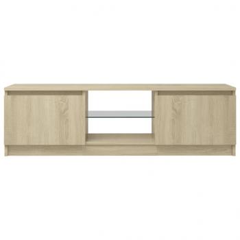 TV-Schrank mit LED-Leuchten Sonoma-Eiche 120x30x35,5 cm