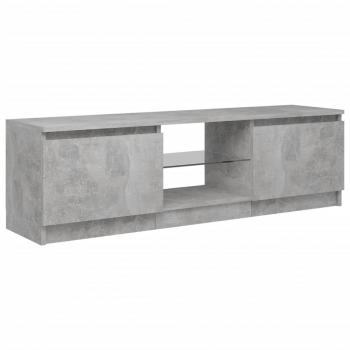 TV-Schrank mit LED-Leuchten Betongrau 120x30x35,5 cm