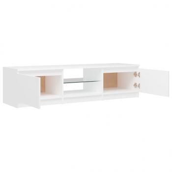 TV-Schrank mit LED-Leuchten Weiß 140x40x35,5 cm