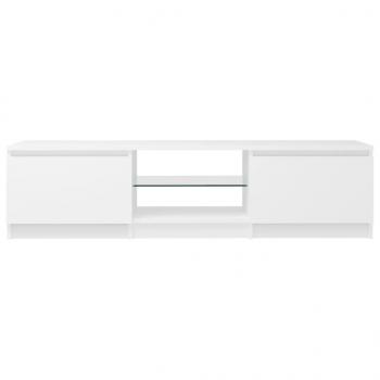 TV-Schrank mit LED-Leuchten Weiß 140x40x35,5 cm