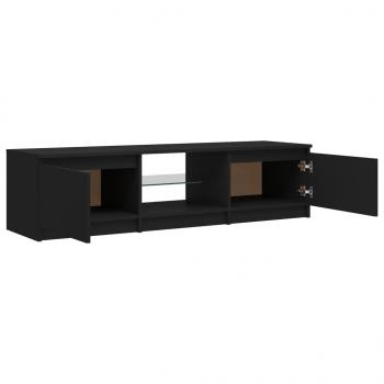 TV-Schrank mit LED-Leuchten Schwarz 140x40x35,5 cm