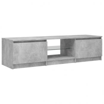 TV-Schrank mit LED-Leuchten Betongrau 140x40x35,5 cm