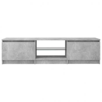 TV-Schrank mit LED-Leuchten Betongrau 140x40x35,5 cm