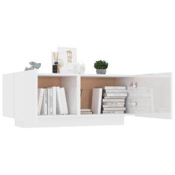 TV-Schrank Hochglanz-Weiß 100x35x40 cm Holzwerkstoff