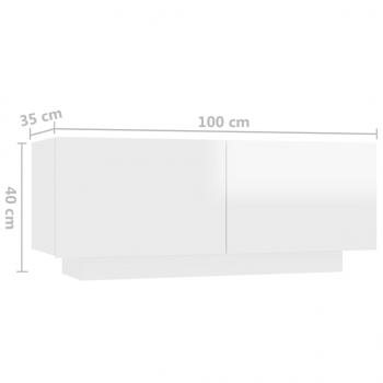 TV-Schrank Hochglanz-Weiß 100x35x40 cm Holzwerkstoff