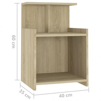 Nachttische 2 Stk. Sonoma-Eiche 40x35x60 cm Holzwerkstoff