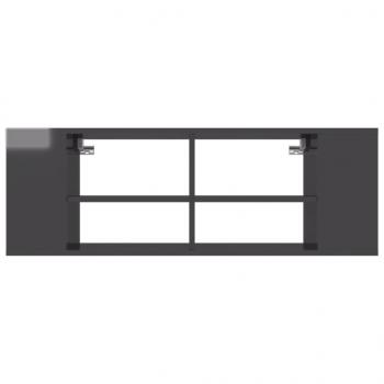 TV-Wandschrank Hochglanz-Grau 102x35x35 cm Holzwerkstoff