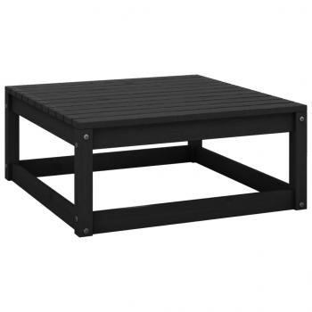 ARDEBO.de - Gartenhocker 70x70x30 cm Schwarz Massivholz Kiefer