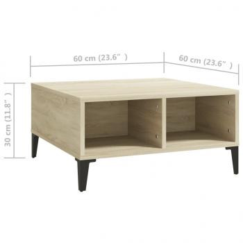 Couchtisch Sonoma-Eiche 60x60x30 cm Holzwerkstoff