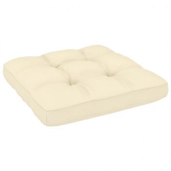 Garten-Mittelsofas mit Creme Kissen 2 Stk. Massivholz Kiefer