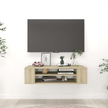 ARDEBO.de - TV-Hängeschrank Sonoma-Eiche 100x30x26,5 cm Holzwerkstoff