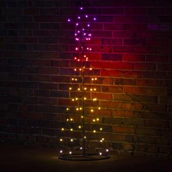 HI Weihnachtsbeleuchtung Weihnachtsbaum-Alternative 62 LEDs 100 cm 